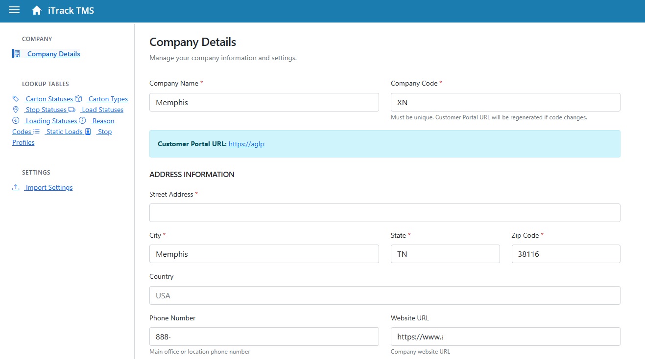 Integration Management Interface